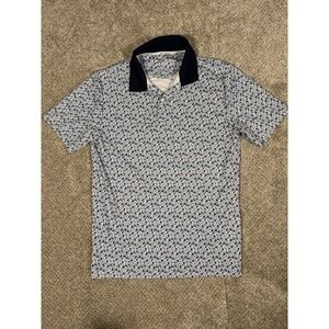 Rorie Whelan Small Mens Shirt Polo All Over Stretch Performance Casual